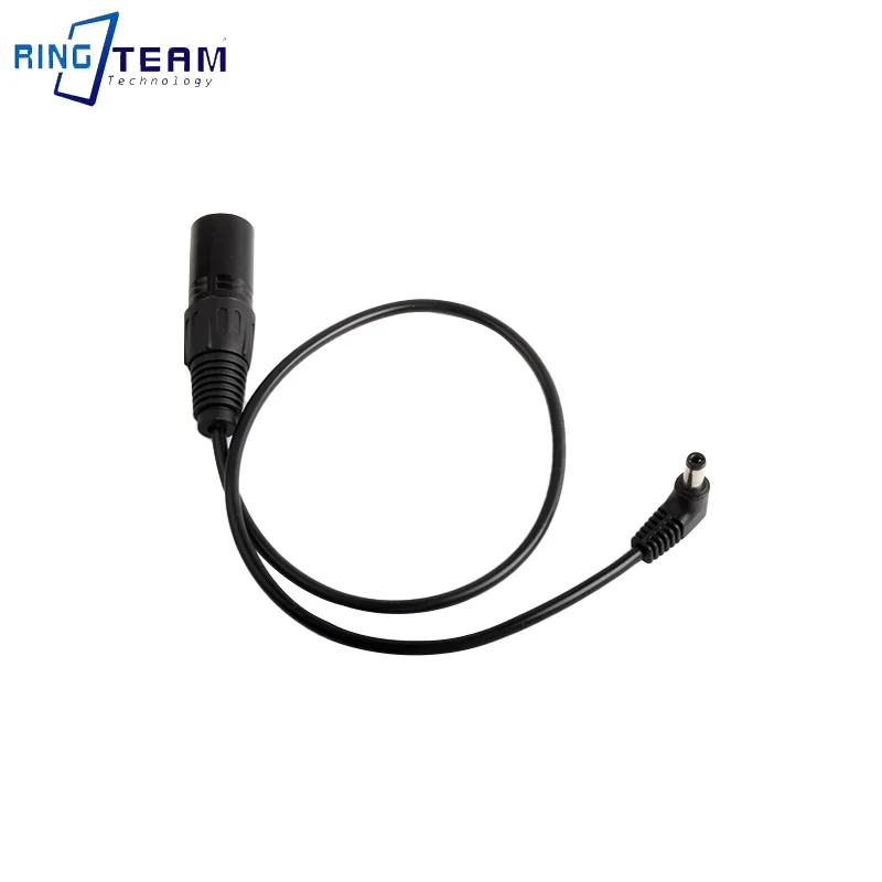 0.5M 4-Pin XLR Power Adapter Cable Male Connector 4-Pins XLR to Male DC 5525 Right Angel for Camera Camcorder