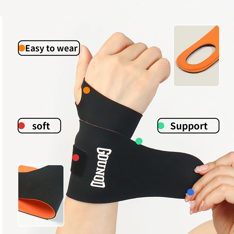 Elastic Wristband Anti-Sprain Wrist Brace Compression Wrist Joint Fixation Brace Support Gloves Palm Protector Fitness Sports