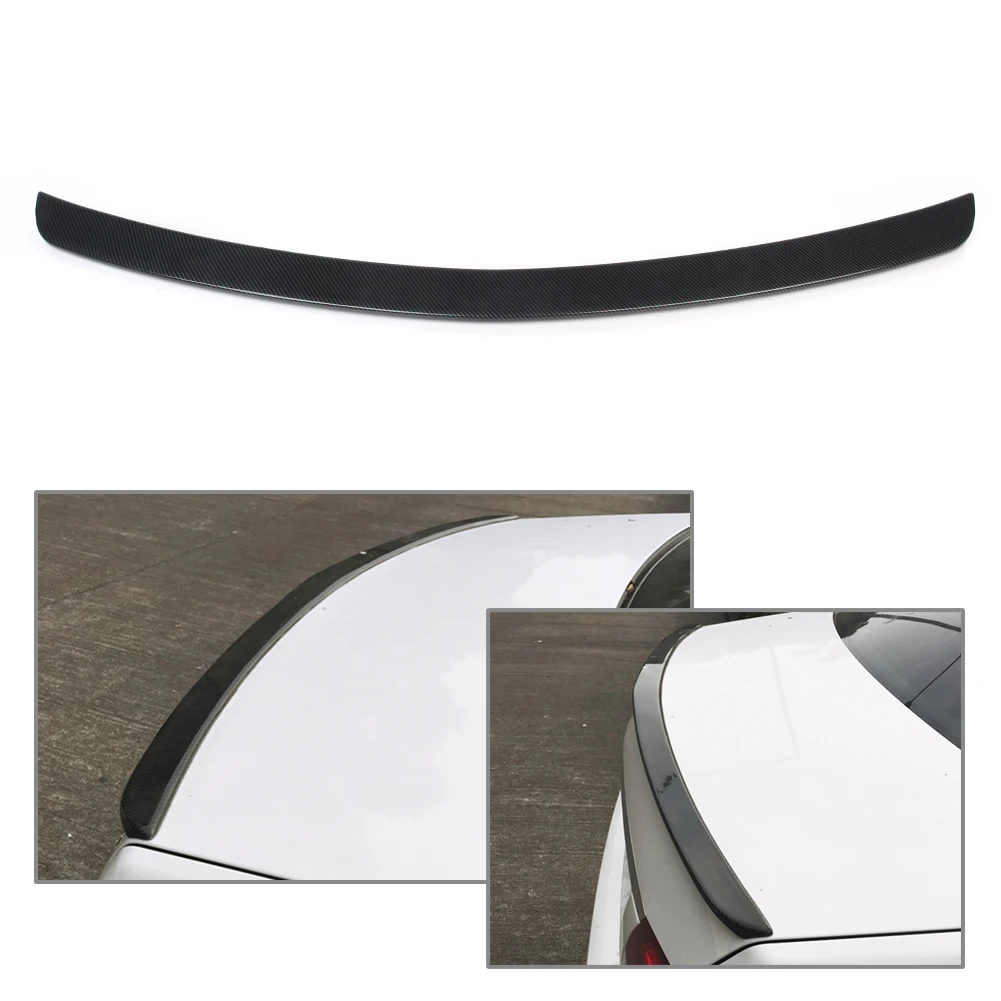 Carbon Fiber ABS Car Rear Trunk Wing Spoiler Lip Trim For Mercedes-Benz W212 E-Class E200 E350 2009 2010 2011 2012 2013 2014