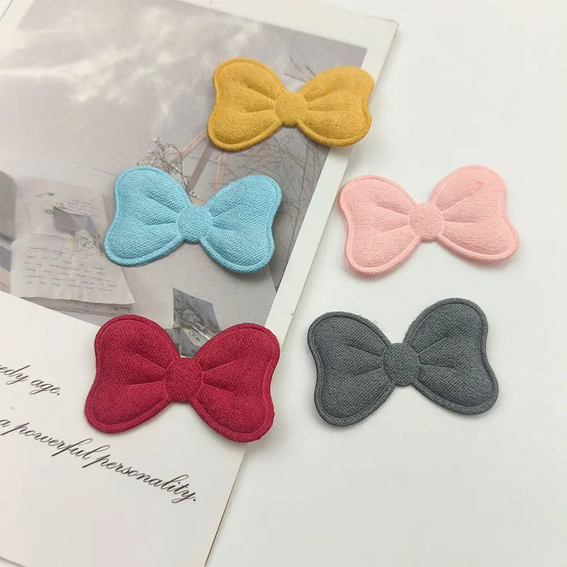 50 Stück Stoff-Schleifenapplikationen, gepolstert, für DIY-Kopfbedeckungen, Kleidung, Puppenmaterial, Zubehör, Hut, Tasche, Dekorationen, Aufnäher – Detail 8