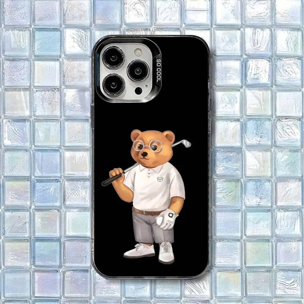 حافظة هاتف Be-Baron Filou Bear لهاتف iPhone 16,15,14,13,12,11,8,7,Pro,Max,Plus,Mini,XS,SE غطاء غير لامع مقاوم للصدمات