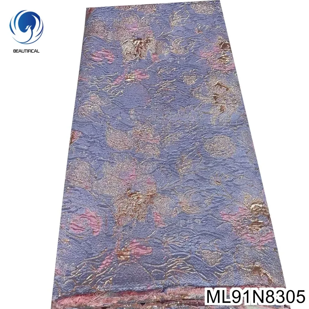 

2025 New Fashion African Jacquard Lace ，Cloud Patterns Fabric, Goddess Fan Women's Dress Evening Dress Cloth, ML91N83