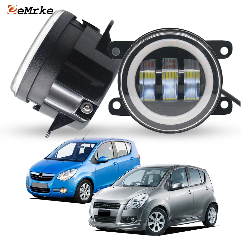 Led Luz de niebla Fog Light DRL Lens Yellow Turn Signal Ring for Opel Vauxhall Agila MK2 H08 Suzuki Changhe Splash 2008-2014