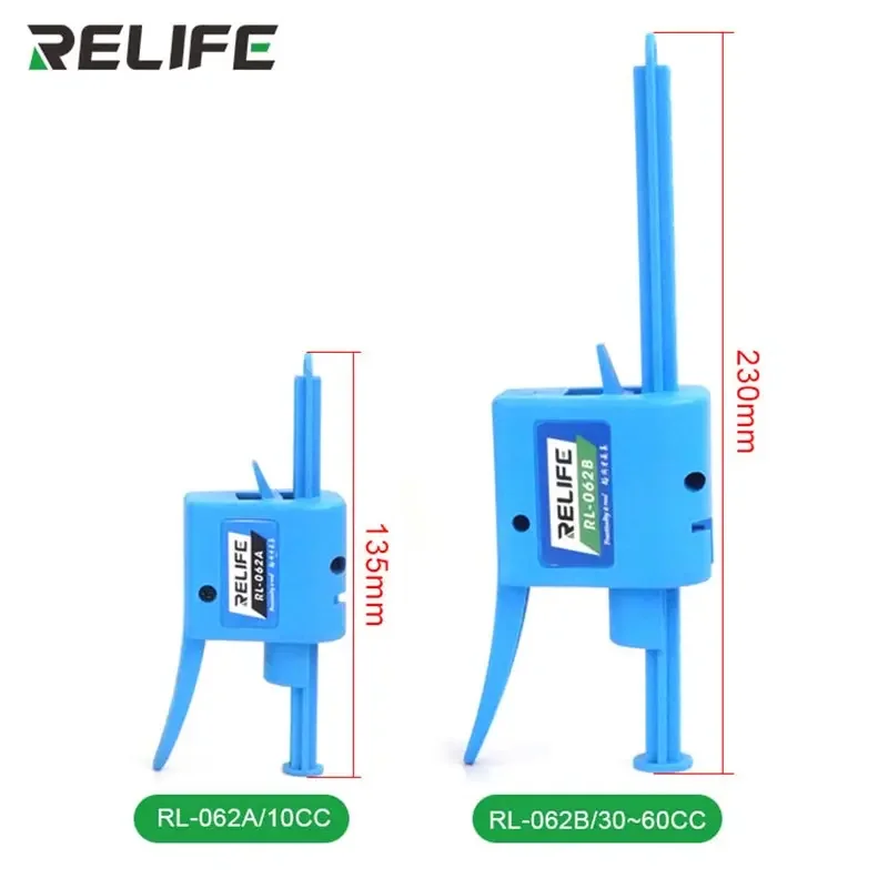 RELIFE Manual Glue Gun RL-062 A B For Phone Repair Soldering Oil Solder Paste Screen Structure Sealant Needle Cylinder Booster