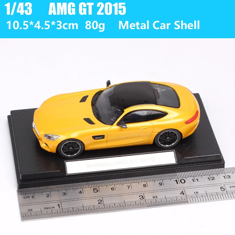 711 Pao Feng 1/43 Scale AMG GT 2005 Sports Coupe Car Model Diecasts & Toy Vehicles With Acrylic Box Gift Collectibles Yellow