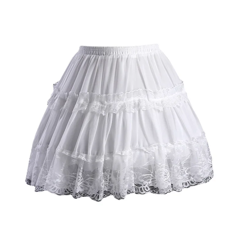 New Chiffon Crinoline Lace Encryption Short Mesh Pettiskirt Lining Crinolines