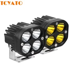 TCYATO 3inch Mini LED Work Light Square CarYellow White Motorcycle Spotlight 4x4 Offroad Fog Lamp Automotive Accessories 12V 24V