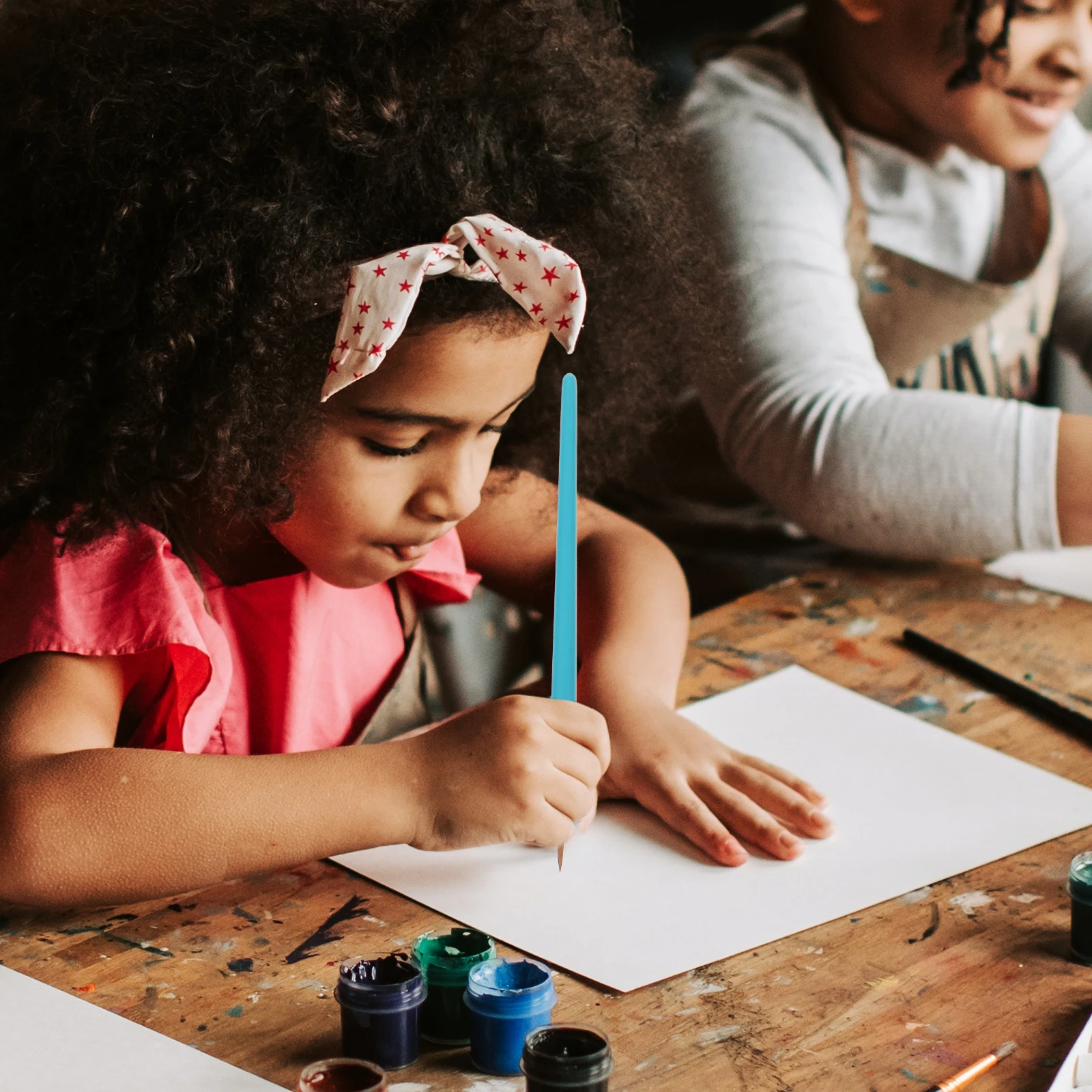 

9 Pcs Detail Painting Brushes Set Tools Watercolor Gouache Suitable Beginner Students Lightweight Compact Size