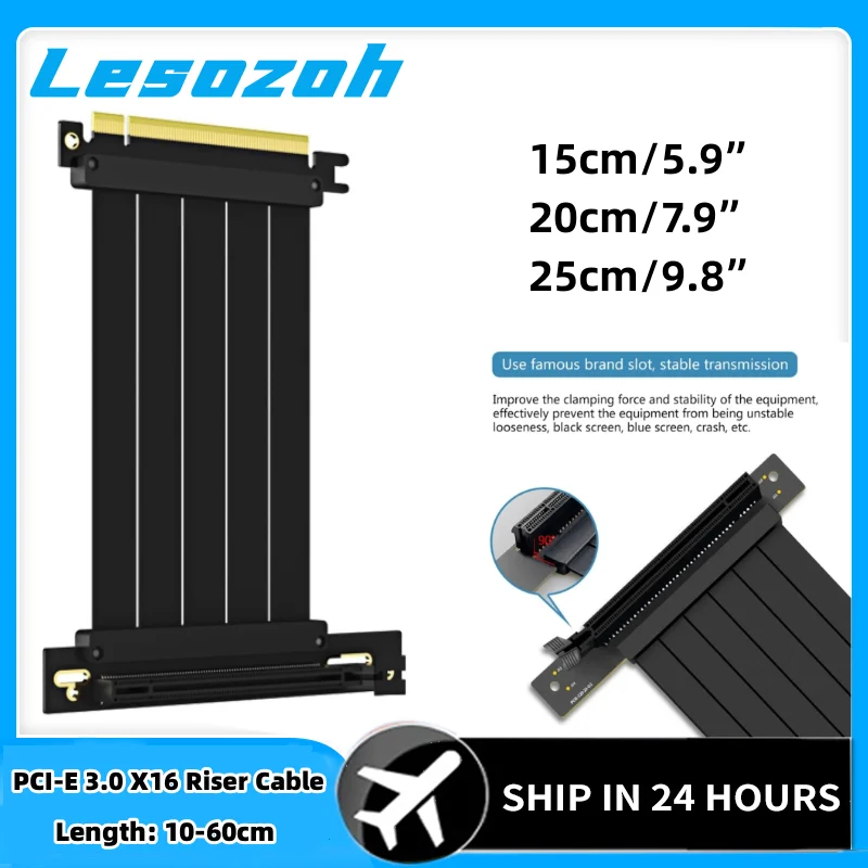 

Riser Cable PCI for EXPRESS 16x Flexible Cable Card High Speed Extension Port Adapter Card PCIe 3.0 X16 Riser For GPU