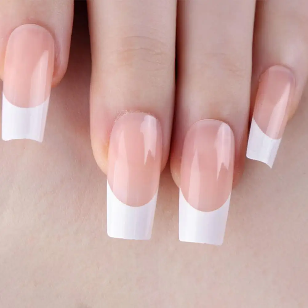 

Fake Nails Women Press-on Nails Reusable Diy Nail Art Manicure Decoration Classic Style Contrast Color Press on Nails for Glossy