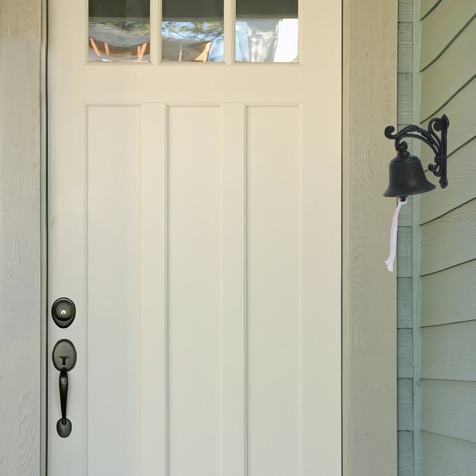 

Rustic Iron Hanging Bell Vintage Doorbell Outdoor Wall Mount Decorative Bell for Yard Home Decor Iron Bells for Outside