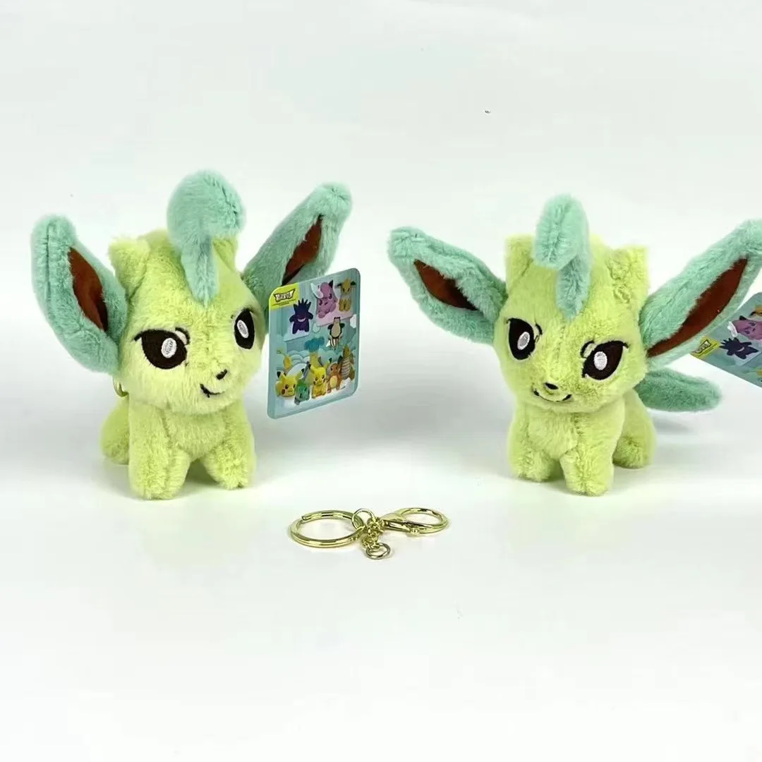 Pokemon Eevee Plush Keychain Doll Pendant Toy Pikachu Snorlax Yamper Sobble Umbreon Squirtle Vulpix Espeon Glaceon Kids Gifts