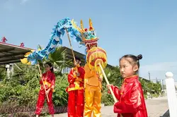 3.1m Silk Dragon Dance no cluding poles Costume for Kids, 3-8 age Children Size 6 Party Event, Carnival Parade, Folk Stage