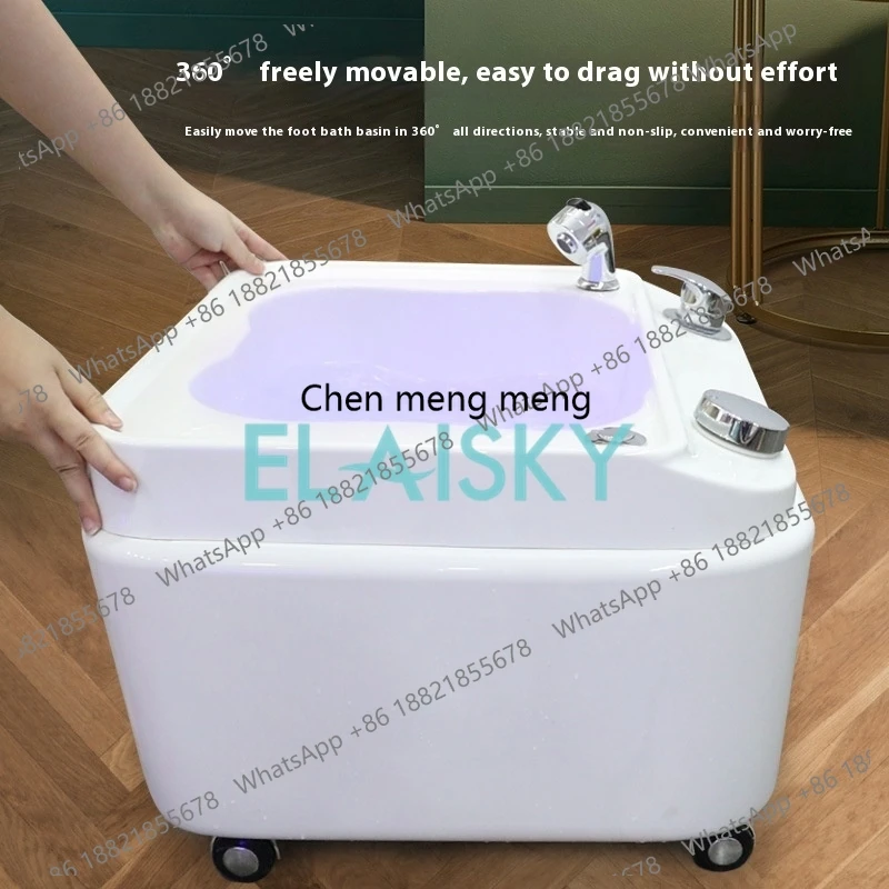 Spa Foot Bath Foot Therapy Bowl Surfing Color Light Electric Foot Washing Basin for Washing Soaking and Beauty Salon