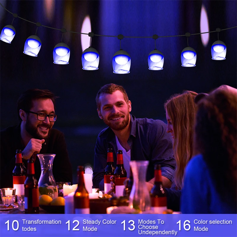 Ball Garland Light RGBIC LED Fairy String Bulb Music Sync Bluetooth APP Control Wifi Tuya Smart Wedding Party Garden LED Lights