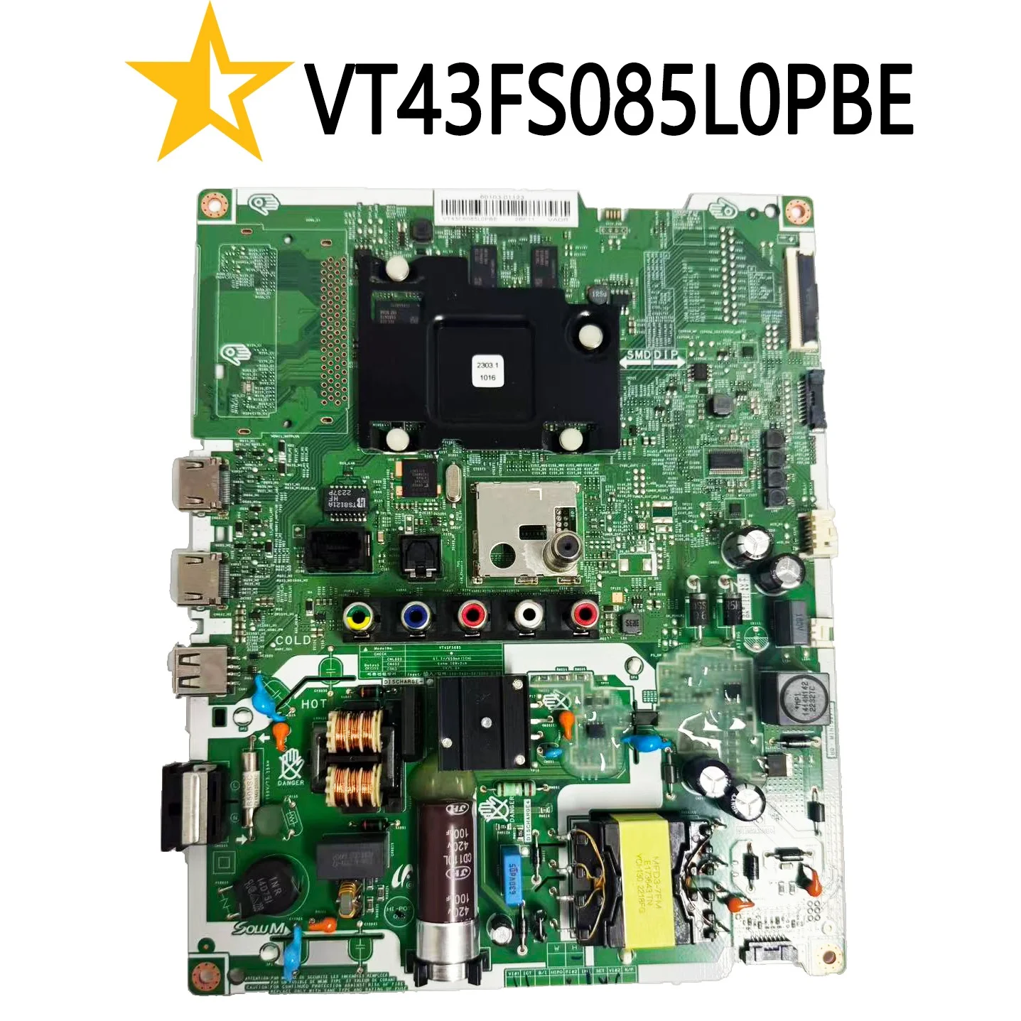 

Brand New Motherboard VT43FS085L0PBE 60103-01123 for Samsung 43” TV UN43T5202AGXPE UN43T5202AG Main board 43B6DF1DT