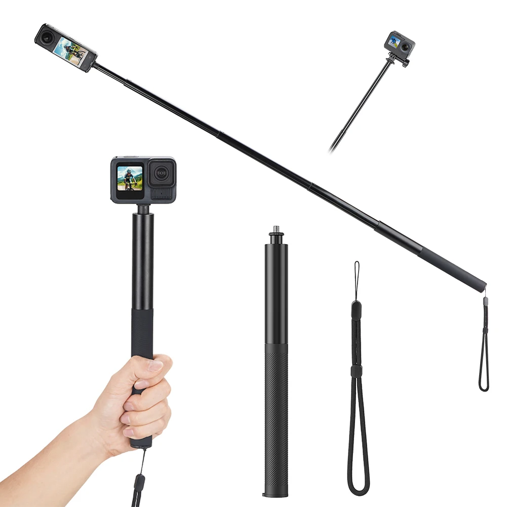 

Adjustable Extension Pole 1/4 Inch Screw Invisible Selfie Stick Long Pole Selfie Stick for Insta 360 X5 Action4/POCKET3