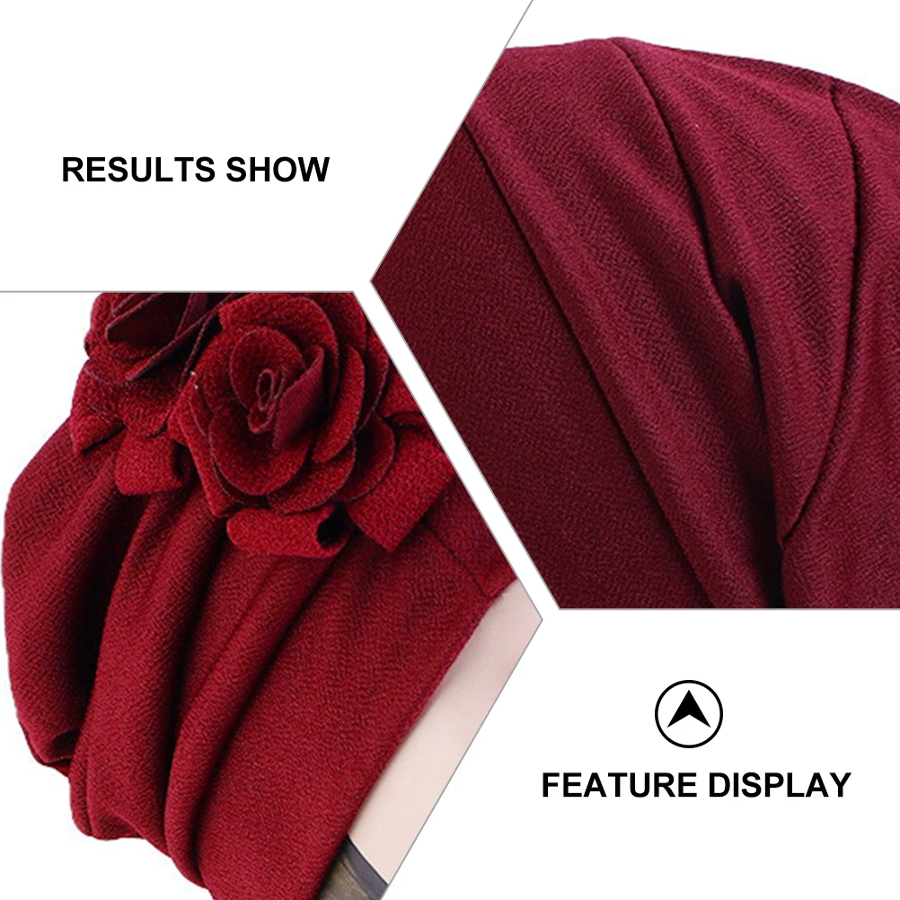 

Soft Comfort Wrap Hat For Women Turban Sleep Hat Care Head Cover Night Protection Cap For Long Hair Braids Curly Hair One Size