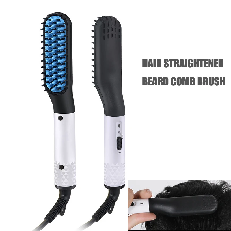 

Men Beard Straightener Brush Multifunctional Hair Straightener Comb Anti-Scald Hair Straightning Iron Smoothing Hair Styler Tool