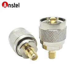 SMA female to UHF male PL-259 PL259 RF coaxial coax adapter Low Loss Radio Antenna Converter