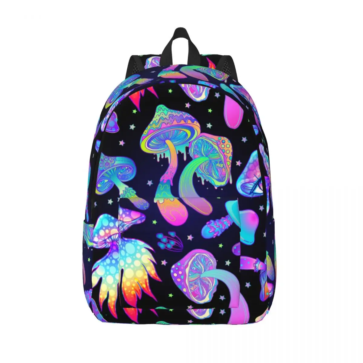 Trippy Mushroom Psychedelic for Men Women Student School Book Bags Shrooms Canvas Daypack Elementary High College Sports