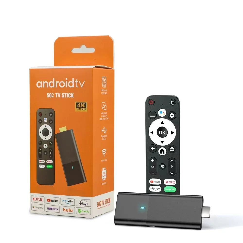 DCOLOR JUNUO FACTORY S02 TV Stick Android 4K Allwinner H313 Android10 Smart TV Dongle 2gb 16gb Android TV Stick BT صوت عن بعد