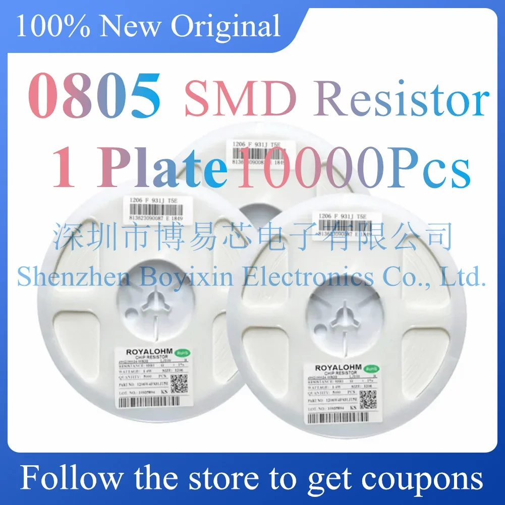 

5000PCS 0805 Resistor SMD Accuracy 1% 0 ohm ~ 10M ohm 1K 2.2K 10K 100K 0 1 10 100 150 220 330 ohm 1R 10R 100R 150R 220R 330R