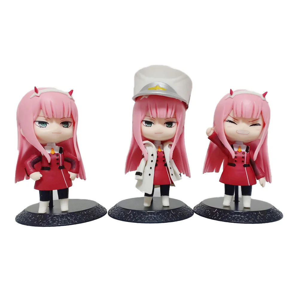 1 Set Darling in the Franxx Anime Figures 3pcs 02 ZERO TWO PVC Model Toys Doll Darling in the Franxx Action Figures