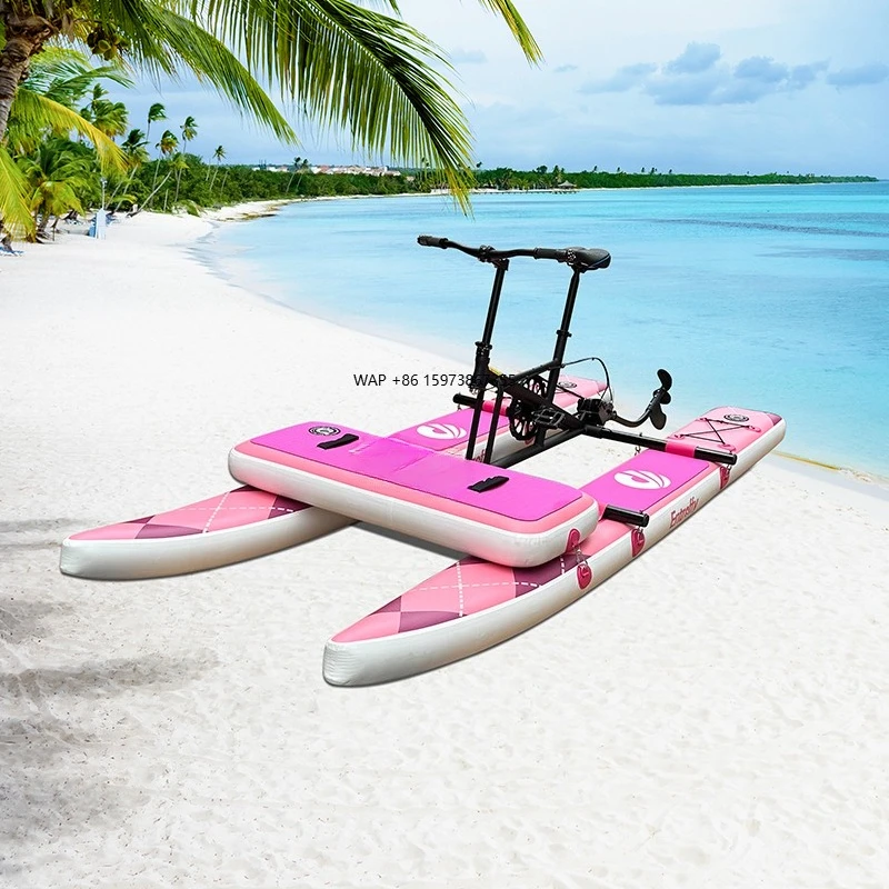 

2024 Hot Selling Unisex Aquatic Equipment Customization Waterbike Multicolor Electric or Pedal Inflatable Aquabike Bicycle