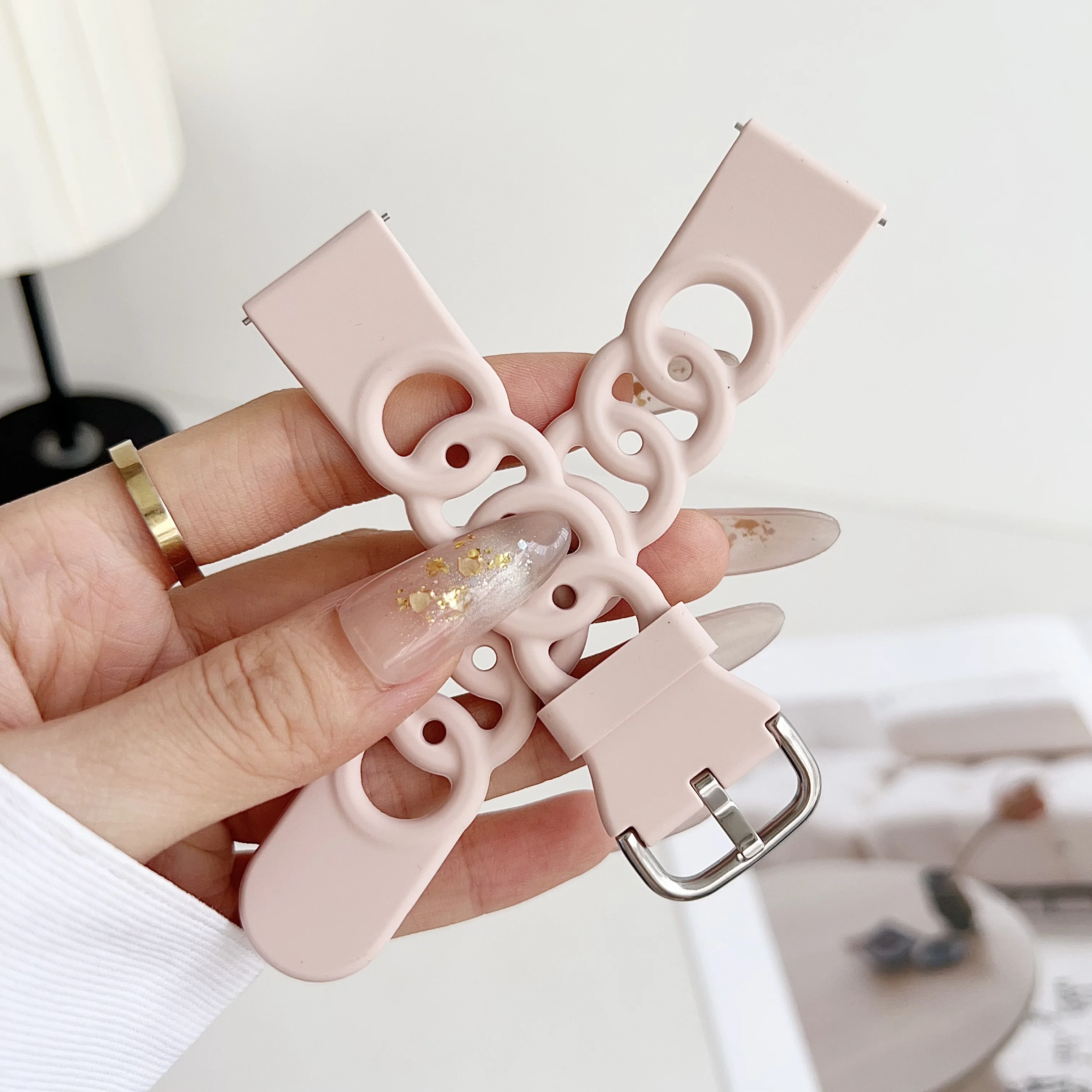 1 шт. ремешок для умных часов Donut Hollow, совместимый с Samsung 20 мм 22 мм