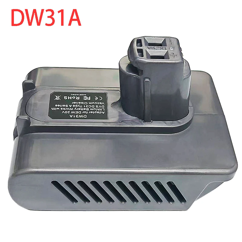 محول MT31A BOS31A DW31A MIL31A يتحول إلى مكانس كهربائية دايسون من النوع A لبطارية ماكيتا/بوش/ديوالت/ميلووكي 18/20 فولت