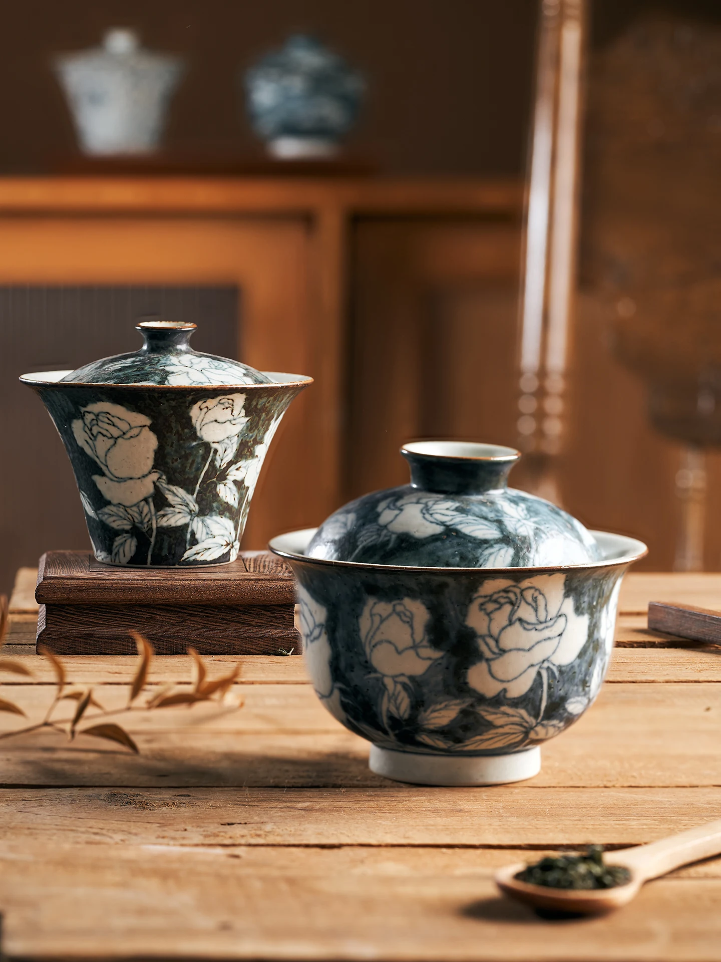 

Autumn Field Fly Hand-Painted Cerc Tea Cup Gongfu Tea Set Gift Box Underglaze Colorature Traditional Chinese Teaware