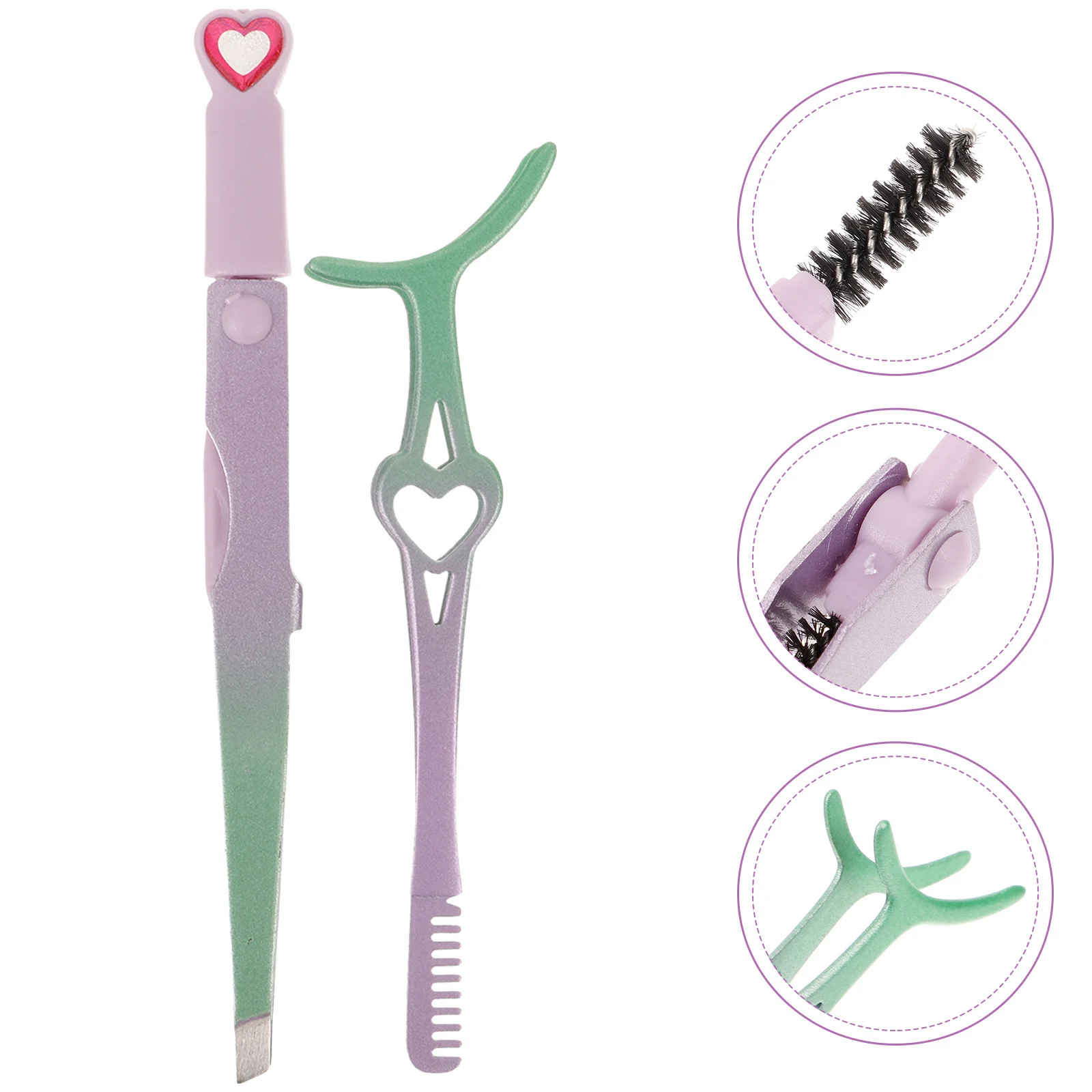 1 セットまつげクリップコームステンレス鋼ピンセットまつげエクステンション用プロフェッショナルラッシュアプリケーター美容アクセサリー