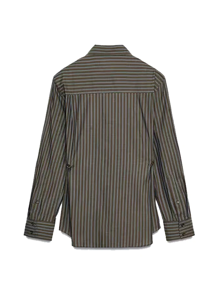 

Винтажные рубашки на пуговицах, комплект брюк, женские однотонные рубашки с круглым вырезом и длинными рукавами, длинные свободные брюки, комплекты женских летних женских костюмов 2025 г.