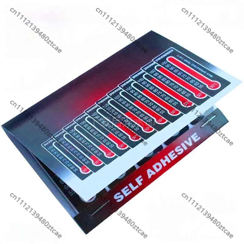 Reversible Temperature Measuring Paper 0-50℃ 50-100℃ Reusable Temperature Test Stickers 10 Strips Per Book