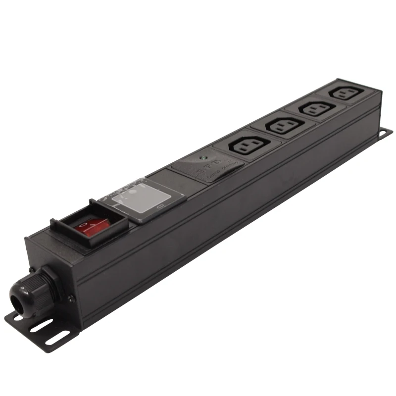 

PDU power strip distribution device network cabinet rack C13 socket 4AC socket with ammeter and surge protection socket