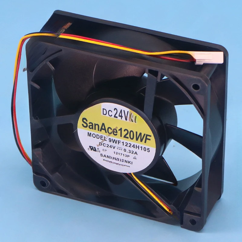 

LL+ 1 PCS DC24V 0.32A 12038 12CM 3 Wire for cooling Fan 9WF1224H105