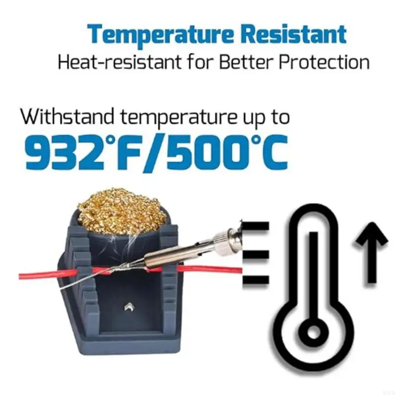 Flexible Rubber Soldering Wire Support Having 6 V Grooves For Secure Placement And heat Resistance Up To 500℃ M4YD