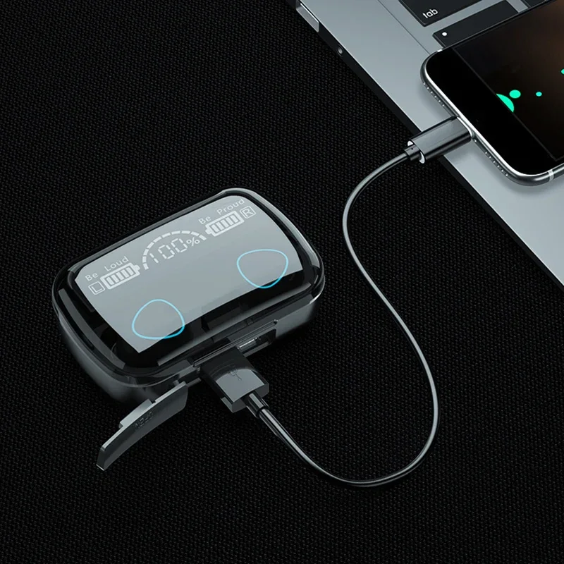 M10 Bluetooth Earphones Handfree LED Dispay Headphones Bluetooth HiFi Stereo Music Wireless Earbuds Waterproof Gaming Headset
