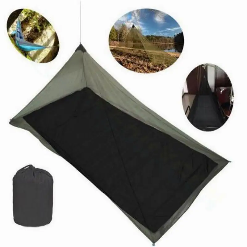 

Outdoor Mosquito Nets Hiking Fishing Garden Balcony Camping Triangle Lightweight Portable Tent Mosquito Net Inner Tent Netting