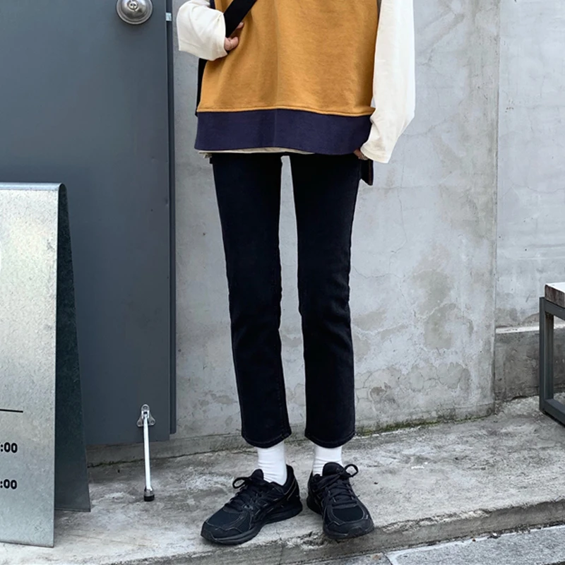 

Весна 2023, прямые джинсовые джинсы с высокой талией, женские эластичные утягивающие брюки ort Stature Nine Points Pear Ape Pants