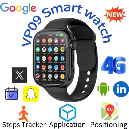 

Обновленные умные часы VP09 4G 5G Dual SIM Android OS GPS-навигация Подключение Wi-Fi 8-мегапиксельная камера Поддержка Google Спортивные часы