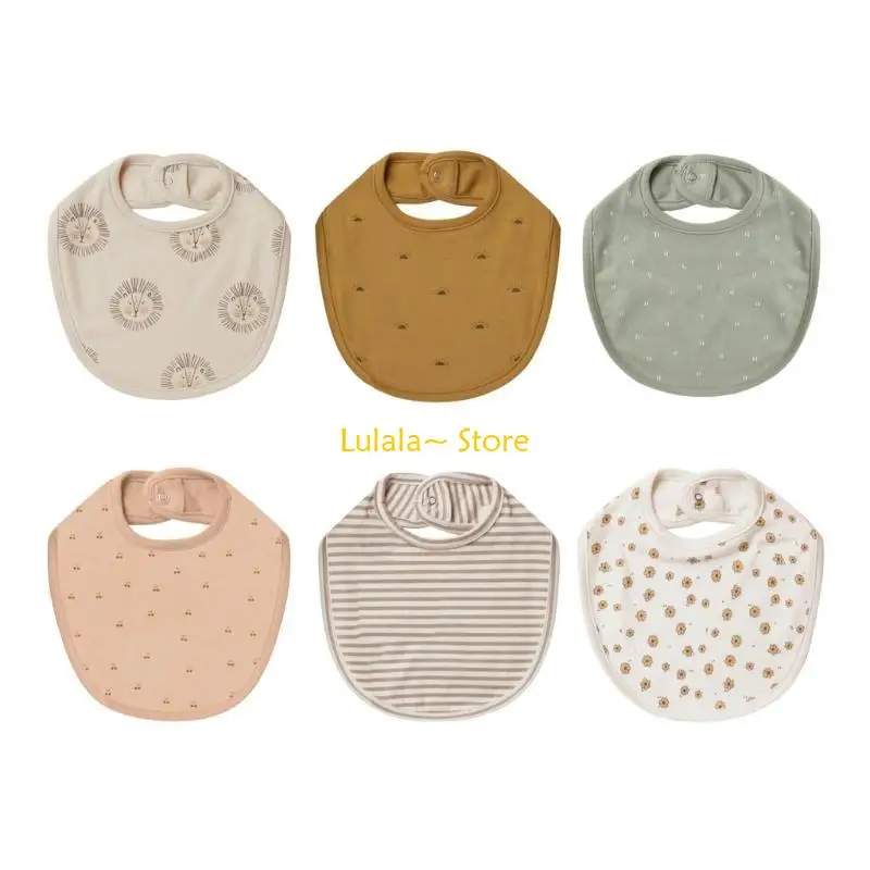

Y4QA Baby Bib Double Layer Cotton Saliva Towel Feeding Baby Gift Washable