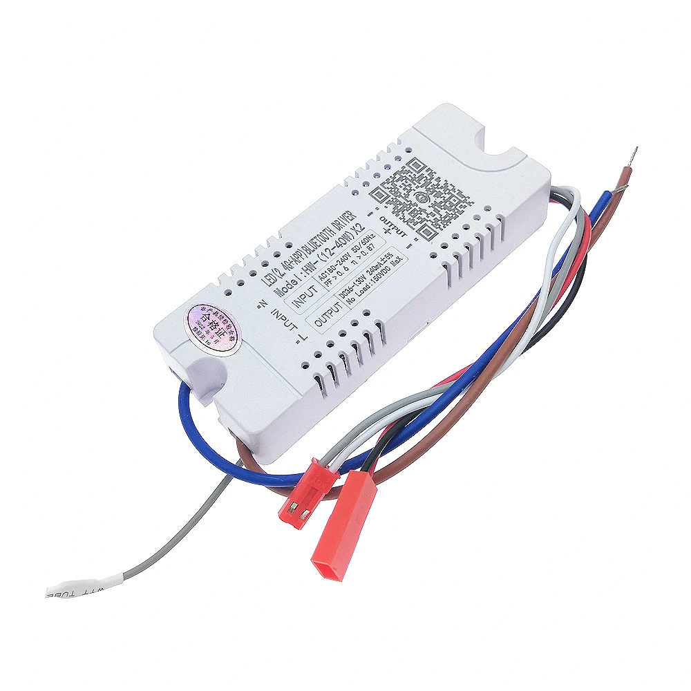 2.4G LED Driver 12-40Wx2 80W Remote APP Control, Dimming and Color-Changeable Transformer For Repair Chandelier LED Tape Ceiling