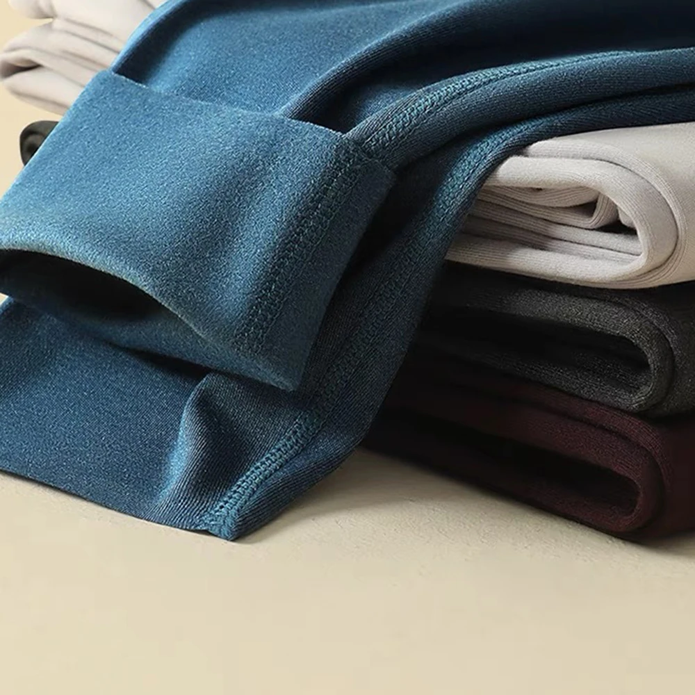 

Мужские термобрюки серого цвета с высокой талией, эластичные леггинсы для осени и зимы, сохраняющие тепло, однотонные