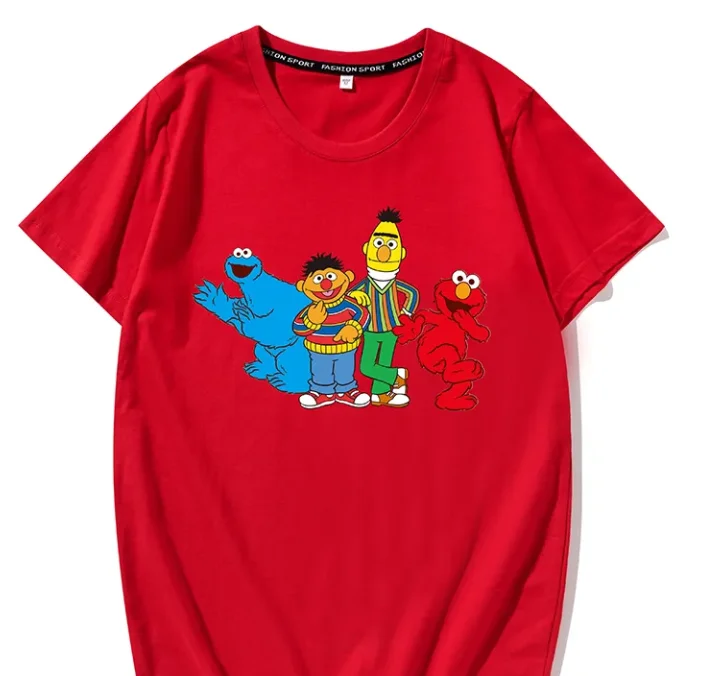 2026 Miniso السمسم الحلو الشوارع الرجال النساء تي شيرت مذهلة تي شيرت قصير الأكمام Crewneck تي شيرت القطن فريد القمم #2