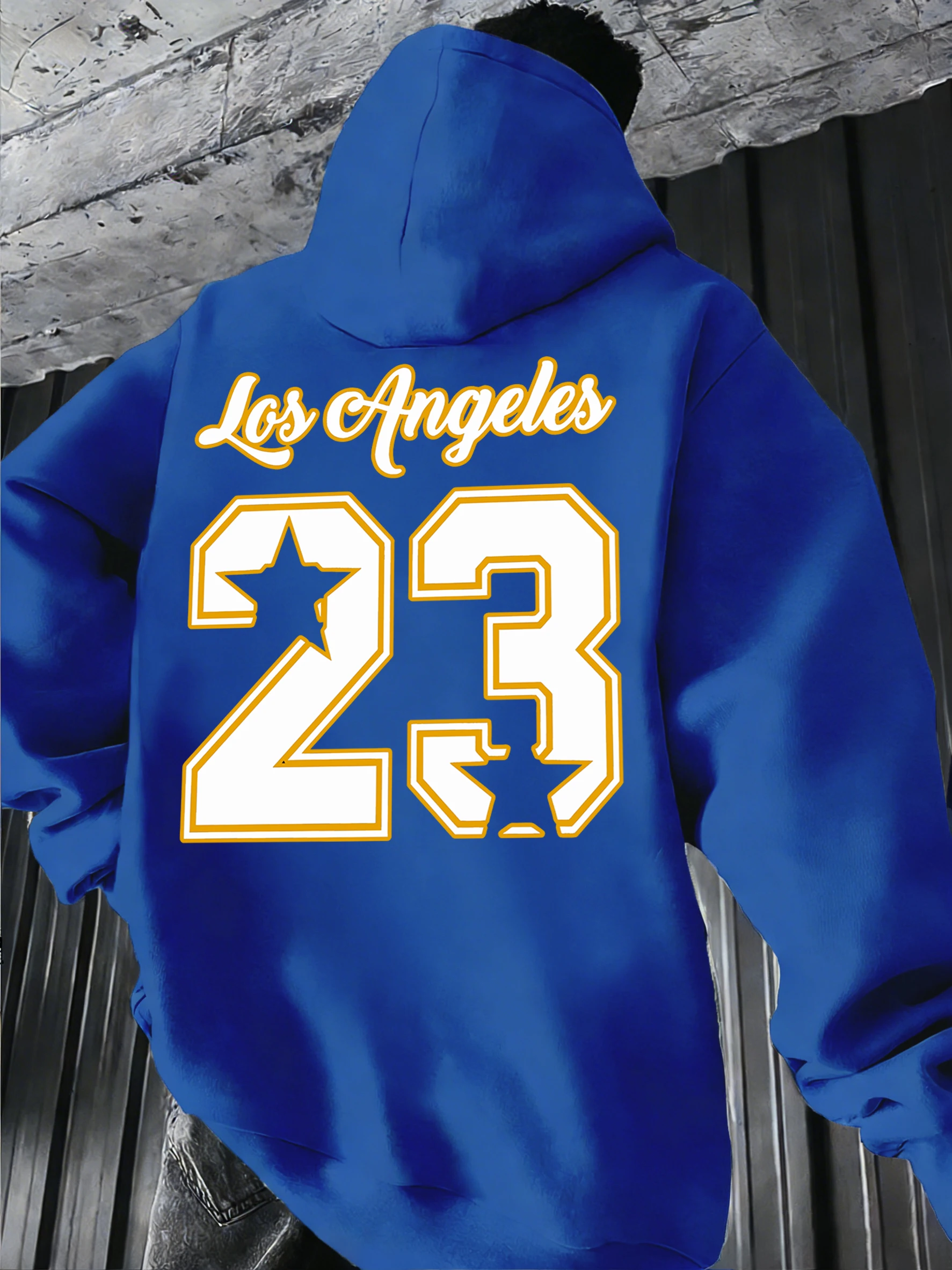 Los Angeles Nummer 23 Hoodie mit kreativem Aufdruck, lockerer Pullover für Herren, Herbst-Fleece, Freizeitkleidung, Unisex, Hipster-Mode, Streetwear