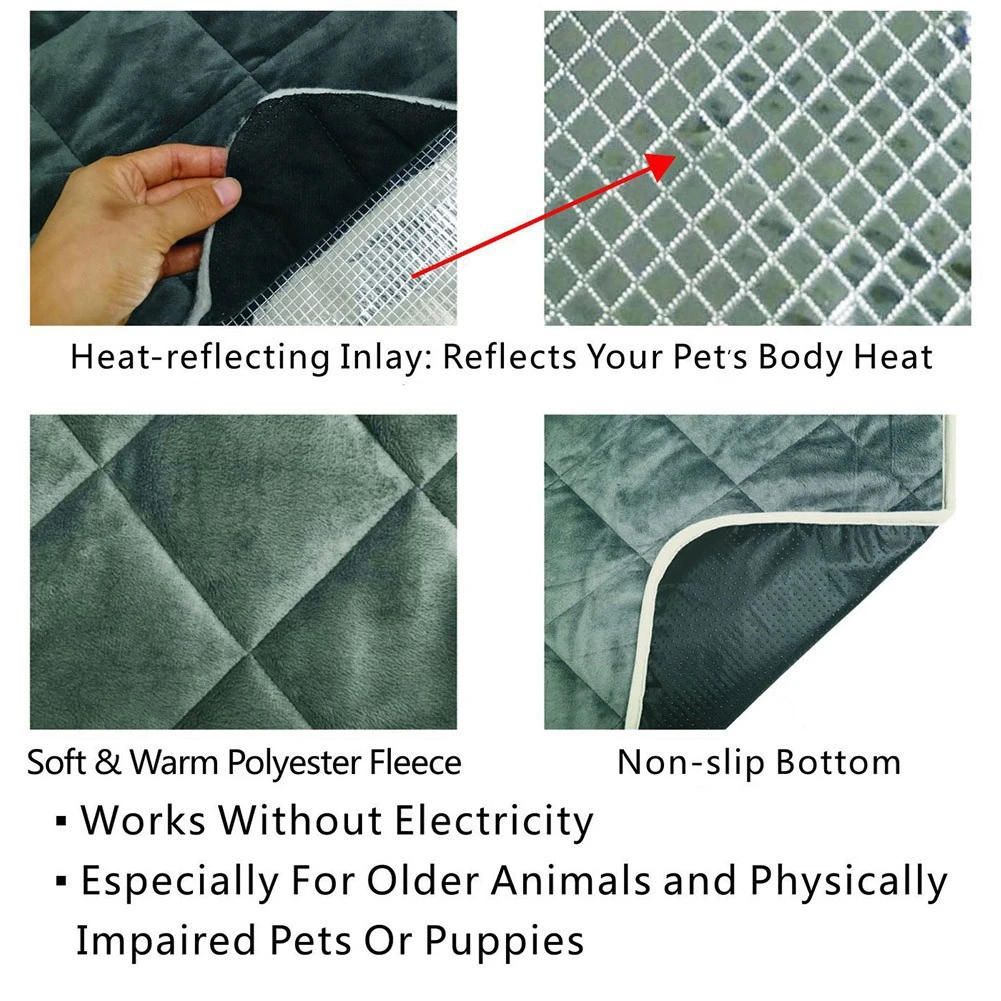 Dog Mat Pad Self Heating Rug Thermal Washable Mat Bed Warm Dog Cat Thermal Pet Blanket Soft Sleep Winter Pet Bed