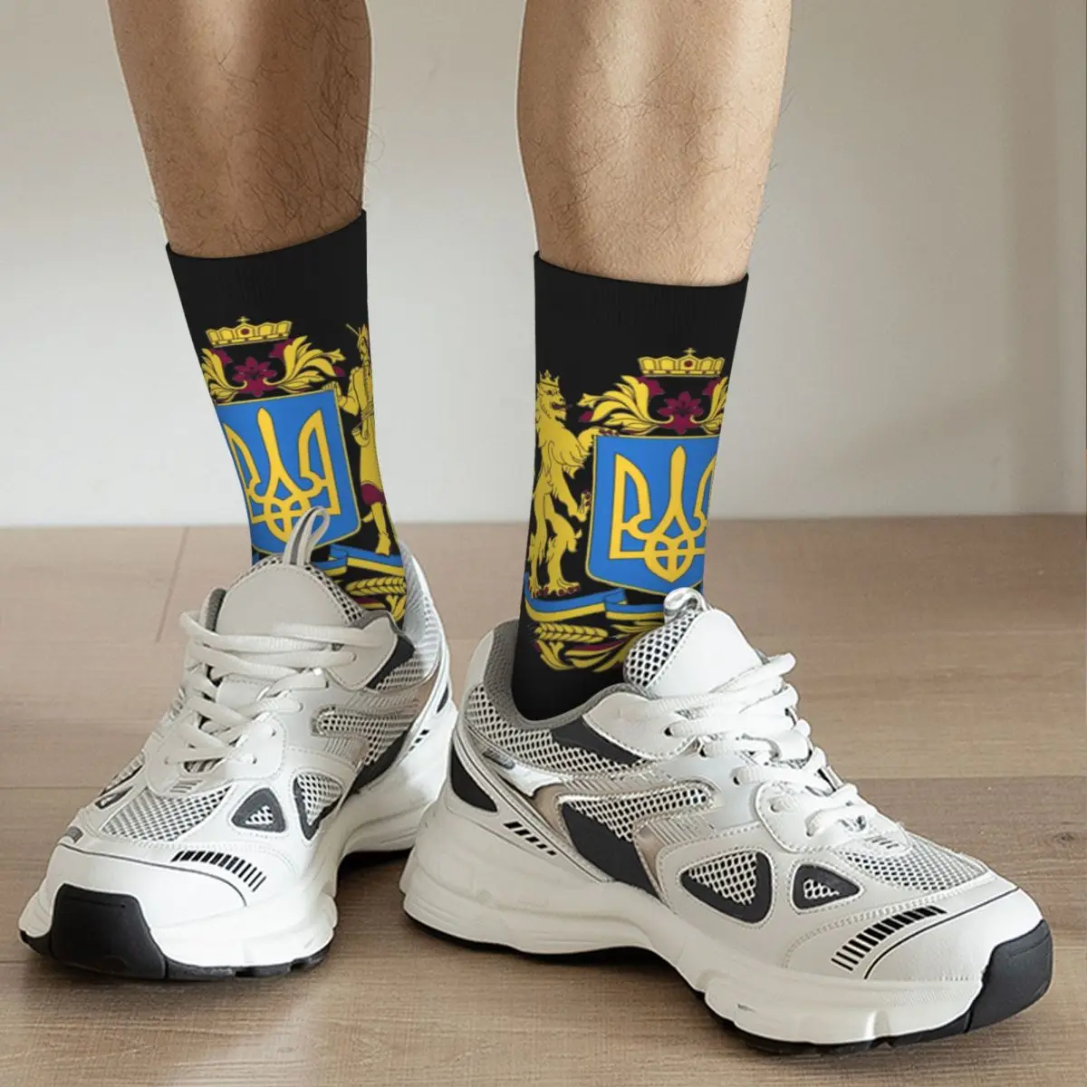 Autumn Winter Fashion Unisex Ukraine Flag Socks Ukrainian Non-slip Basketball Socks