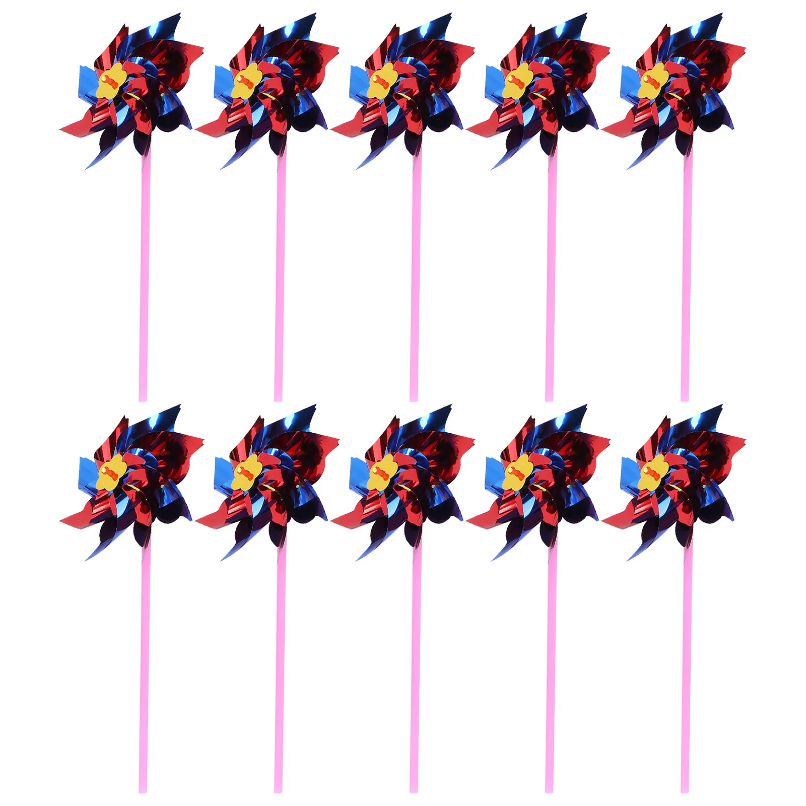 

20Pcs Pinwheel Windmill Bright Colorful DIY Plastic Rainbow Handheld Decoration for Party Pinwheel